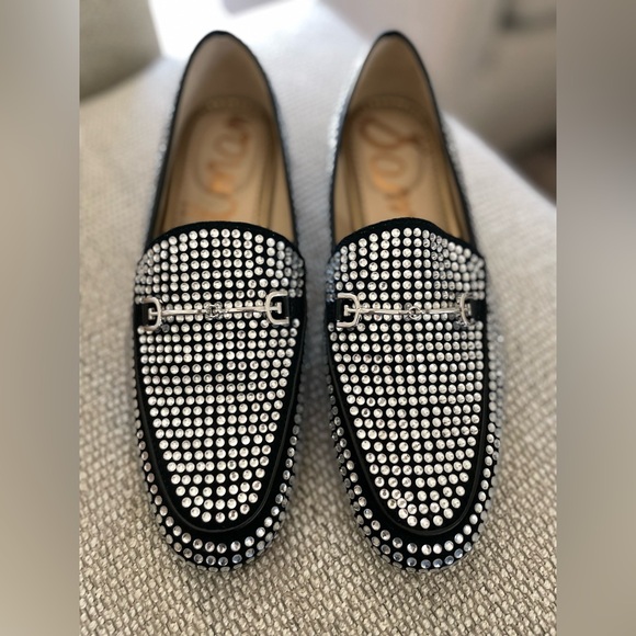 Sam Edelman Loraine Penny Loafer Glitz  Size 8 Rhinestone Bedazzled Bling - Picture 9 of 14
